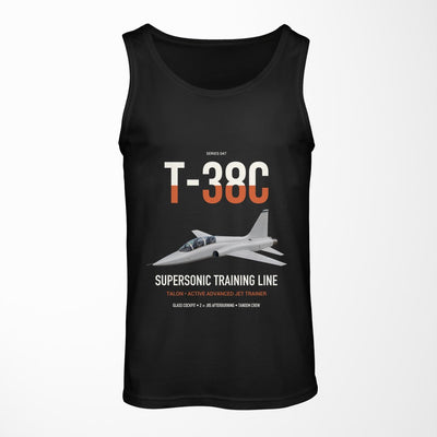 T-38C Talon design on black tank top