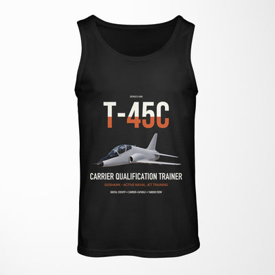 T-45C Goshawk design on black tank top