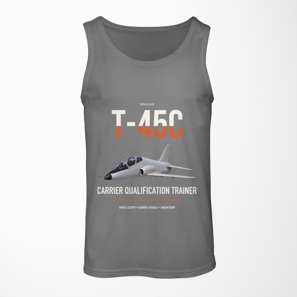 T-45C Goshawk design on gray tank top