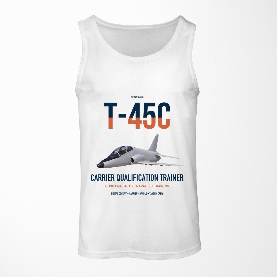 T-45C Goshawk design on white tank top