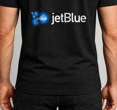 JetBlue Airways Airlines design on black t-shirt — cover