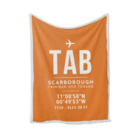 Thumbnail for Tobago A.N.R. Robinson International Airport (TAB) Bedding Sets & Blankets - Blanket - ID Tag - Orange