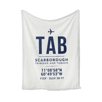 Thumbnail for Tobago A.N.R. Robinson International Airport (TAB) Bedding Sets & Blankets - Blanket - ID Tag - White