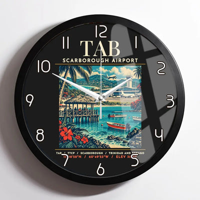 TAB - Poster - Wall Clock Framed - Black
