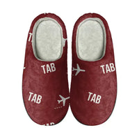 Thumbnail for Tobago A.N.R. Robinson International Airport (TAB) Slippers & Flip Flops - Slippers - Cotton - Pattern - Dark Red