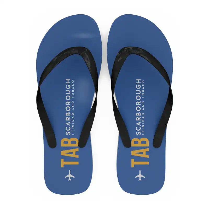 Tobago A.N.R. Robinson International Airport (TAB) Slippers & Flip Flops - Slippers - Flip Flops - Code - Blue