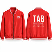 Thumbnail for Tobago A.N.R. Robinson International Airport (TAB) Stylish Jackets - Baseball Collar - Tag - Red