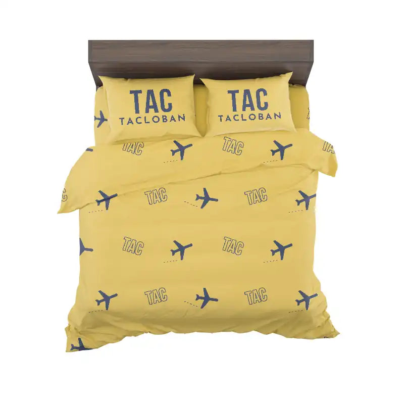 Daniel Z. Romualdez Airport (TAC) Bedding Sets & Blankets - Bedding Set - Pattern - Yellow