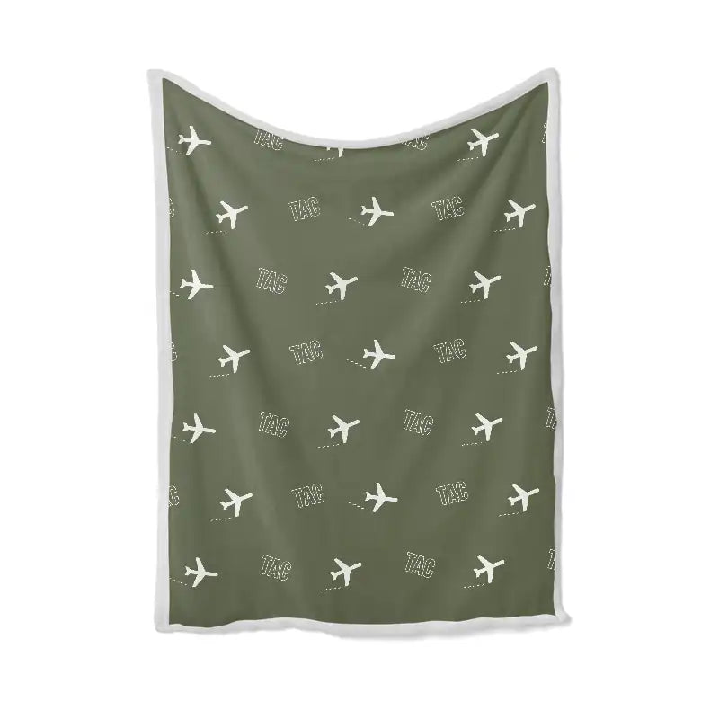 Daniel Z. Romualdez Airport (TAC) Bedding Sets & Blankets - Blanket - Pattern - Green Army