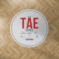 Thumbnail for Daegu International Airport (TAE) Carpets - Carpet Round - ID Tag + Name - Light Gray