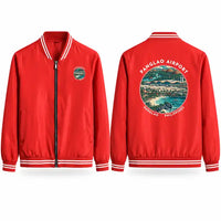Thumbnail for Bohol-Panglao International Airport (TAG) Stylish Jackets - Baseball Collar - Badge - Red