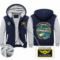 Thumbnail for Bohol-Panglao International Airport (TAG) Zipped Sweatshirts - Badge + Name - Navy & Gray