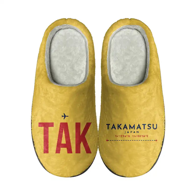 Takamatsu Airport (TAK) Slippers & Flip Flops - Slippers - Cotton - Code - Different - Yellow