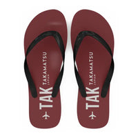 Thumbnail for Takamatsu Airport (TAK) Slippers & Flip Flops - Slippers - Flip Flops - Code - Dark Red