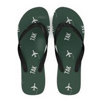 Thumbnail for Takamatsu Airport (TAK) Slippers & Flip Flops - Slippers - Flip Flops - Pattern - Dark Green