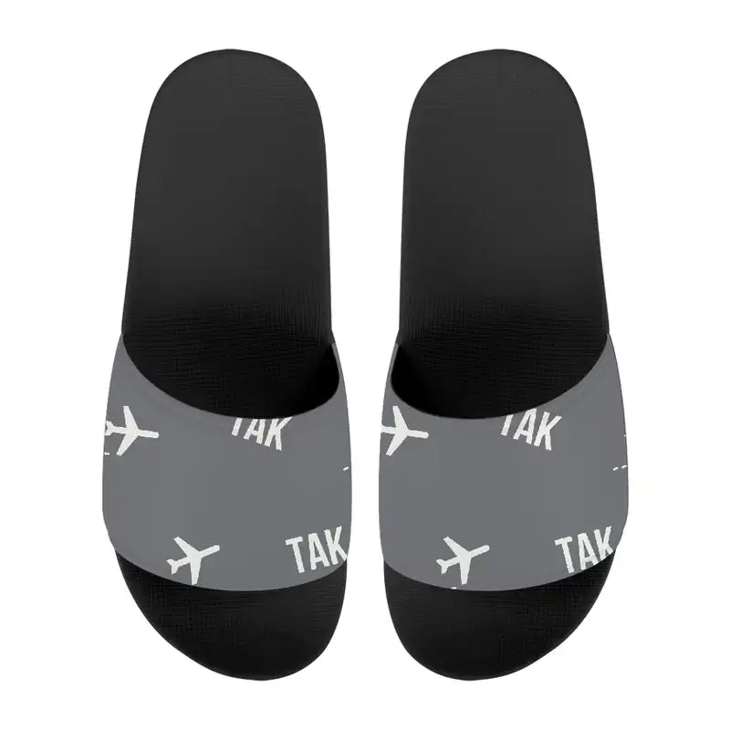 Takamatsu Airport (TAK) Slippers & Flip Flops - Slippers - Sport - Pattern - Gray