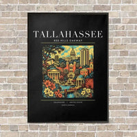 Thumbnail for TALLAHASSEE - Poster - Canvas Framed - Black