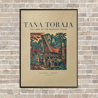 Thumbnail for TANA TORAJA - Poster - Canvas Framed - Beige