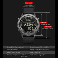 Thumbnail for TANK 3 Men's Digital Watch Sports Calories  Compass Waterproof 50M