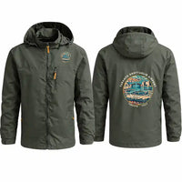 Thumbnail for Taranto-Grottaglie Airport (TAR) Stylish Jackets - Hooded Windbreaker - Badge - Olive Green