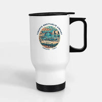 Thumbnail for Taranto-Grottaglie Airport (TAR) Travel Mugs - Badge - Stainless Steel with Holder - White