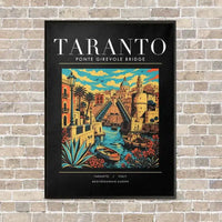 Thumbnail for TARANTO - Poster - Canvas Framed - Black