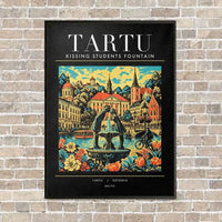 Thumbnail for TARTU - Poster - Canvas Framed - Black