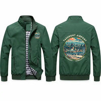Thumbnail for Islam Karimov Tashkent International Airport (TAS) Stylish Jackets - Stand Collar - Badge - Green