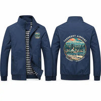Thumbnail for Islam Karimov Tashkent International Airport (TAS) Stylish Jackets - Stand Collar - Badge - Navy Blue