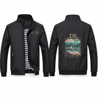 Thumbnail for Islam Karimov Tashkent International Airport (TAS) Stylish Jackets - Stand Collar - Poster - Black