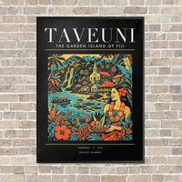 Thumbnail for TAVEUNI - Poster - Canvas Framed - Black