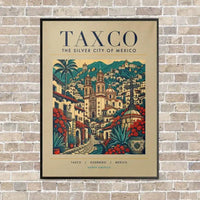Thumbnail for TAXCO - Poster - Canvas Framed - Beige