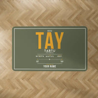 Thumbnail for Tartu Airport (TAY) Carpets - Carpet Rectangle - ID Tag + Name - Green Army