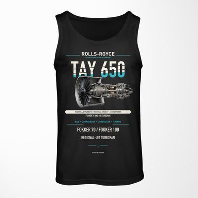 TAY 650 design on black tank top