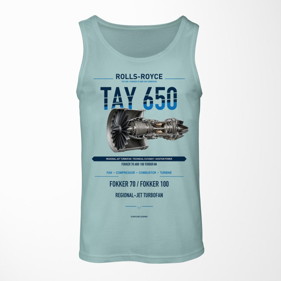 TAY 650 design on light green tank top