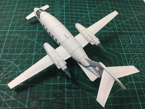 Piaggio Afandi P180 Private Aircraft Papercraft 3D Paper Model Stereo Handmade Drawings