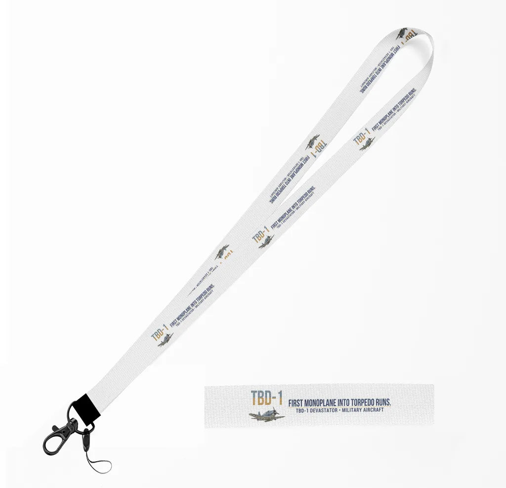 TBD-1 Devastator lanyard - white