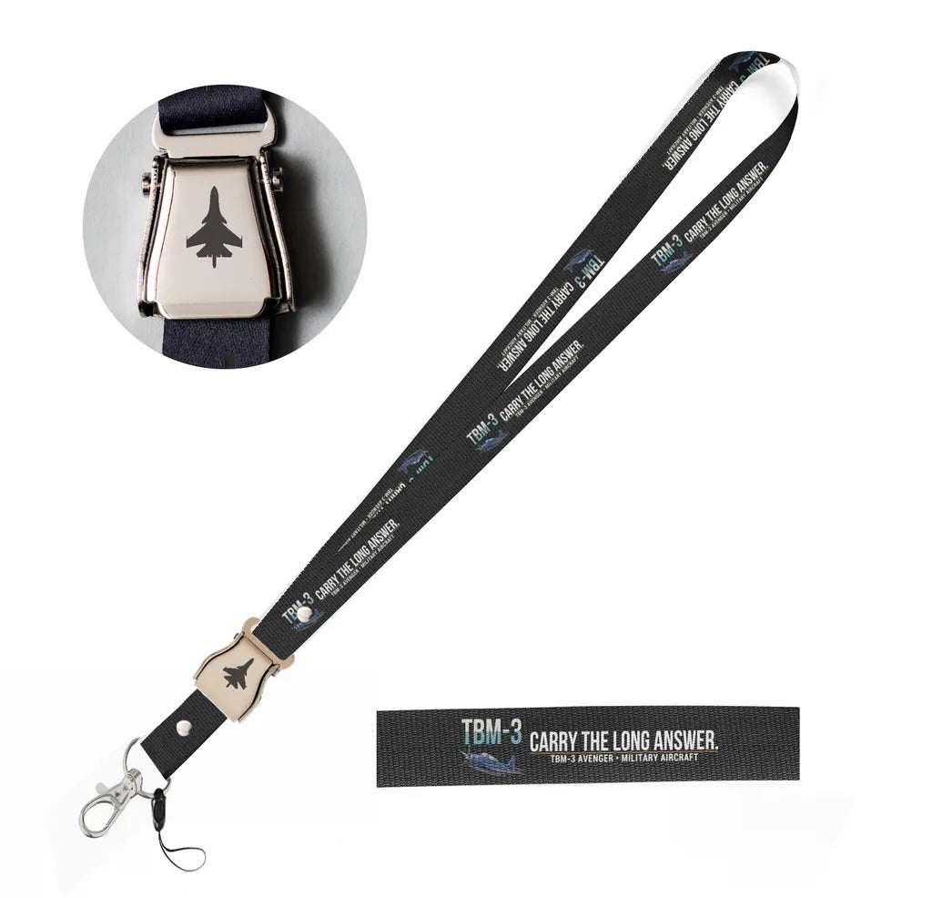 TBM-3 Avenger seat belt lanyard - black