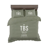 Thumbnail for Tbilisi International Airport (TBS) Bedding Sets & Blankets - Bedding Set - ID Tag - Green Army