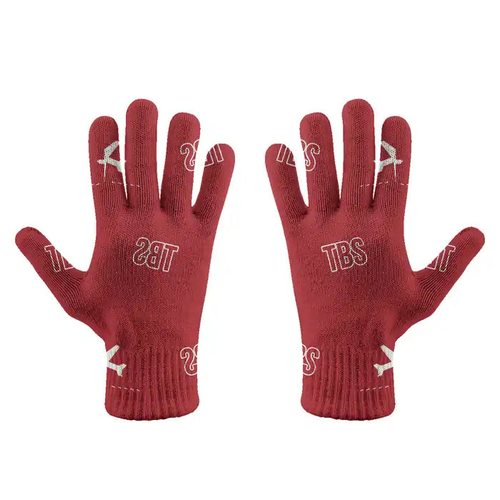 Tbilisi International Airport (TBS) Gloves - Gloves - Full - Pattern - Red