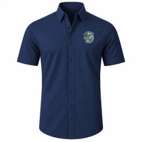 Thumbnail for Fuaʻamotu International Airport (TBU) Shirts - Short Sleeve Shirt - Badge - Dark Blue