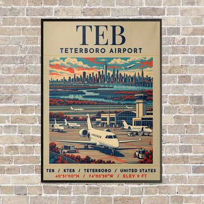 TEB - Poster - Canvas Framed - Beige