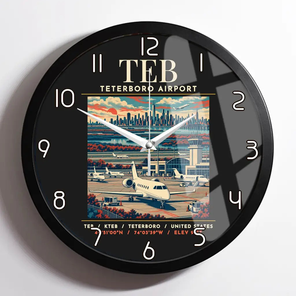 TEB - Poster - Wall Clock Framed - Black