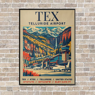 TEX - Poster - Canvas Framed - Beige