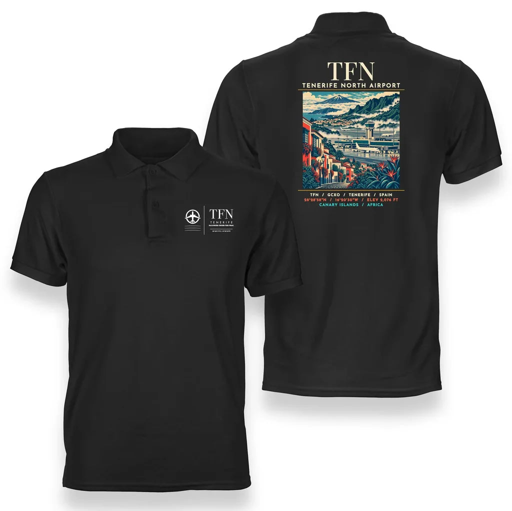 TFN - Poster - Double-Side Polo - Black