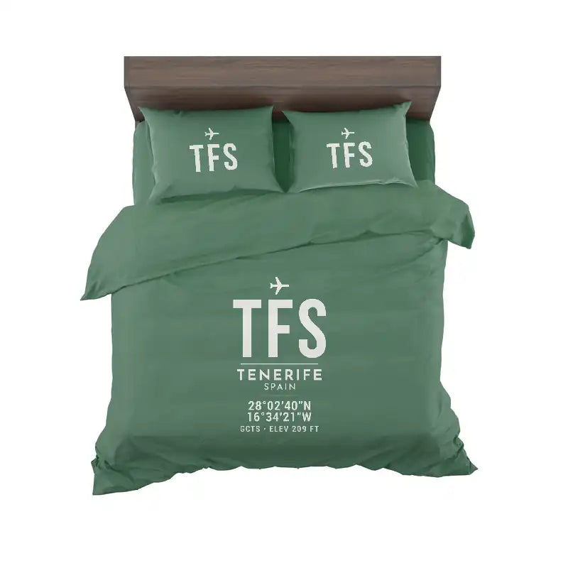 Tenerife South Airport (TFS) Bedding Sets & Blankets - Bedding Set - ID Tag - Green
