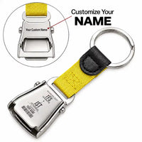 Thumbnail for TFS - Seat Belt Key Chain - Customizable Boarding Pass - Yellow