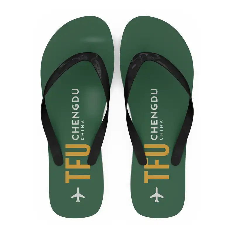 Chengdu Tianfu International Airport (TFU) Slippers & Flip Flops - Slippers - Flip Flops - Code - Green