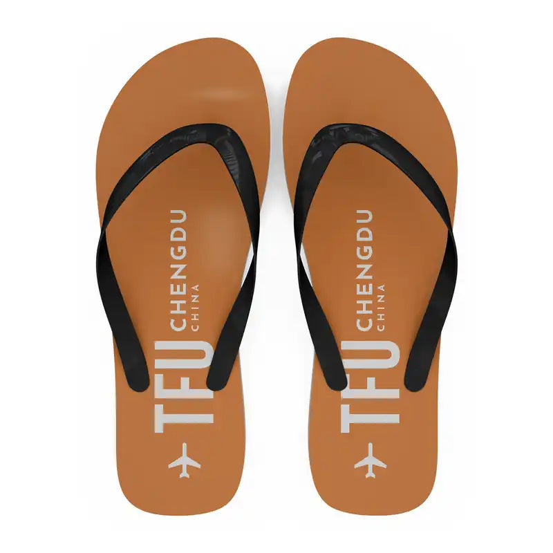 Chengdu Tianfu International Airport (TFU) Slippers & Flip Flops - Slippers - Flip Flops - Code - Orange