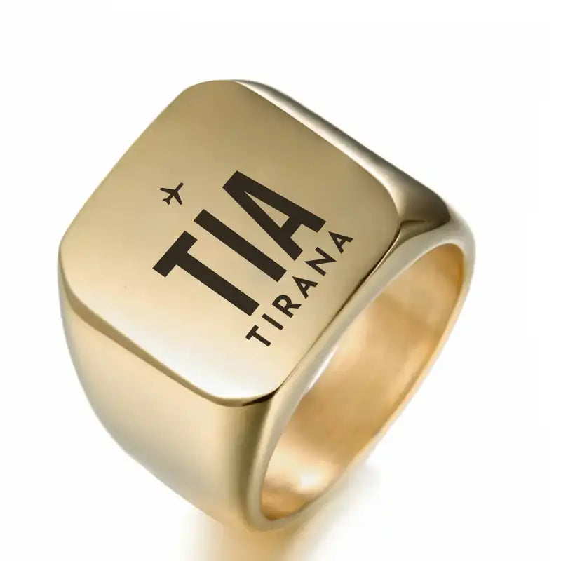 Tirana International Airport Nënë Tereza (TIA) Rings - Ring - Golden